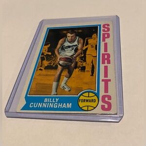 Billy Cunningham 1974 Topps Basketball Card Vintage collectible